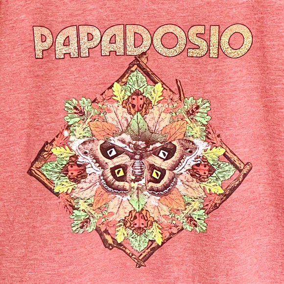 Papadosio 2019 Tour Moth Leaf Graphic Rust T Shirt Adult size Medium - Picture 3 of 7